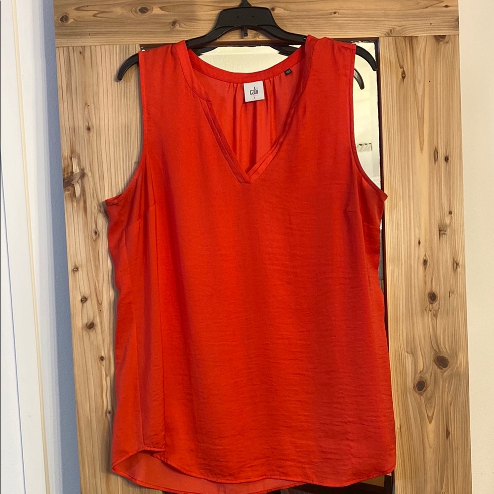 Cabi Women's Red Sleeveless Top